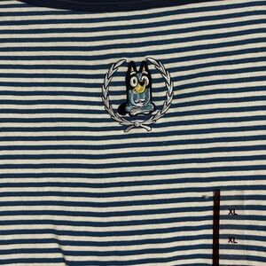 NWOT Striped Blue and White Bluey Women’s Long Sleeve Shirt